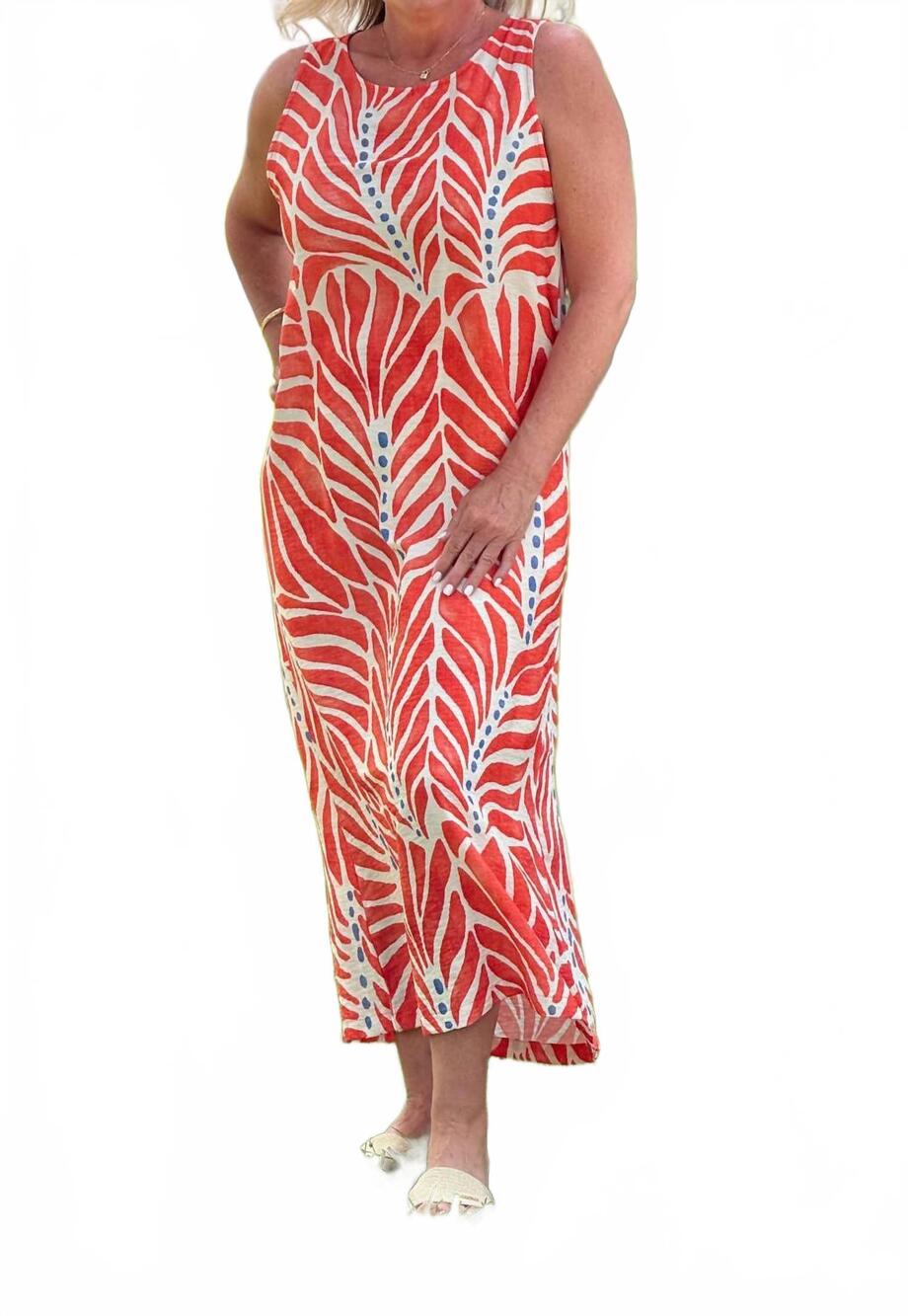 NEW SALTY WEEKEND saint lucia midi dress in iguazu coral print